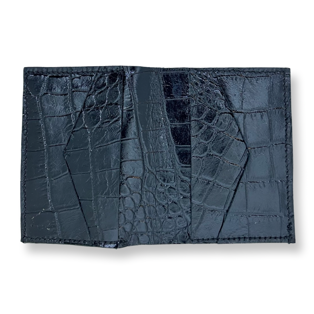 Porte carte noir croco