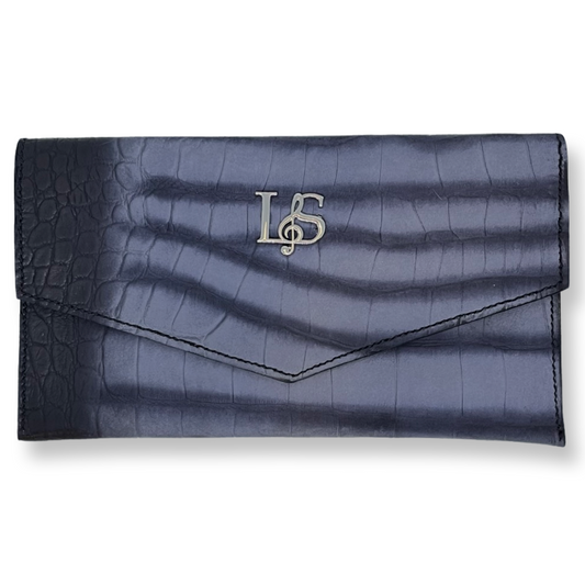 Pochette croco noir