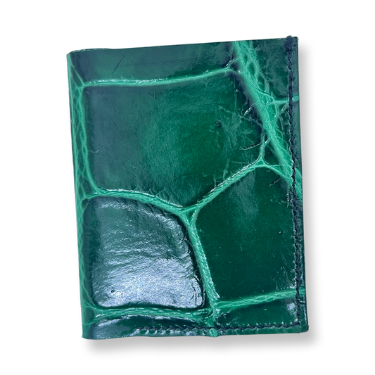 Porte carte vert croco