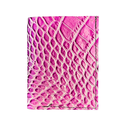 Porte carte croco violet