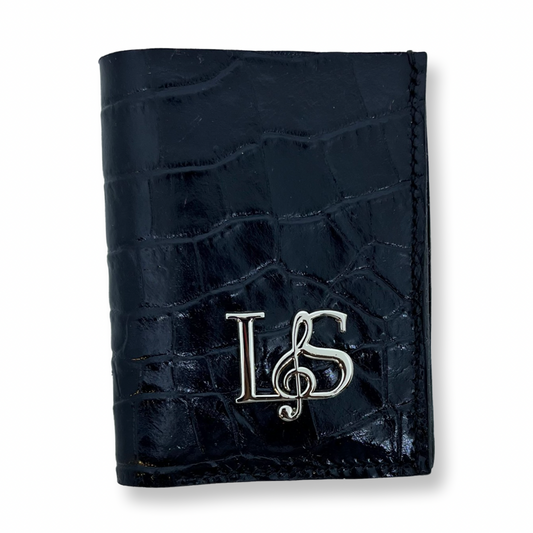 Porte carte noir croco