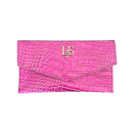Pochette croco violet