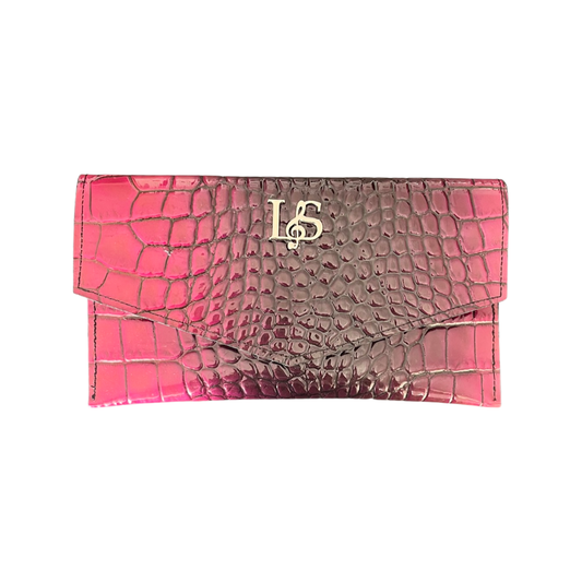 Pochette croco rose